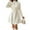White, variant on Women's V-Neck A-Line Knitted Cardigan Sweater Dress Long Sleeve Solid Color with Buttons for Fall and Winter, Perfect for Holiday Parties and Special Occasions, Elegant and Comfortable,White,XL