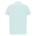 thumbnail image 4 of JUNWELL Men‘s Henley Shirt Solid Color Button Sport Shirt Round Neck Short Sleeve Tops with Pocket, 4 of 5