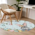 thumbnail image 5 of Area Rug 36in, Easter Rabbit Egg Flower Floor Carpet Living Room Rug, Spring Butterfly Tree Branch Wooden Non-Slip Welcome Mat Indoor Rugs for Bedroom Dining Room, 5 of 9