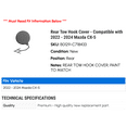 thumbnail image 2 of Rear Tow Hook Cover - Compatible with 2022 - 2024 Mazda CX-5 2023, 2 of 2
