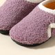 thumbnail image 3 of Pantuflas planas y cálidas fdgzhd (16 5 cm tamaño interior 28-29) Morado, 3 of 8
