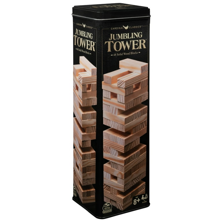 Juego De Mesa Torre De Madera Apilable - Tumbling Tower Para Niños Y Familias (54 Piezas)