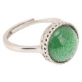 thumbnail image 4 of Emerald Ring Round Vintage 925 Sterling Silver 18k White Gold Plated Green Nano Emerald Women's Ring SYJL008, 4 of 5