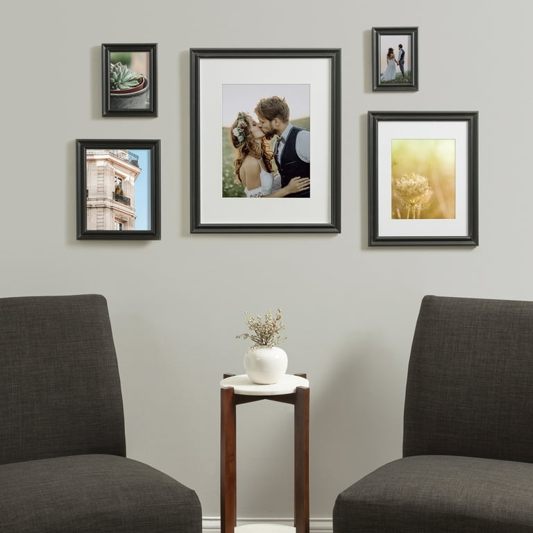CORE ART 4x6 Black Picture Frame Set of 4,Display Pictures 3.5x5