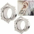 thumbnail image 3 of Jiaroswwei 1Pc Unisex Lotus Flower Ear Plug Double Flare Gauge Expander Piercing Jewelry, 3 of 8