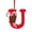U, variant on HomeDM 26 Letter Ornaments for Christmas Tree Decoration 2D Flat Acrylic Hanging Pendant Red Xmas Letters Ornaments for Christmas Tree Hanging Decor Gifts for Women Men 8cm/3.15" (J)