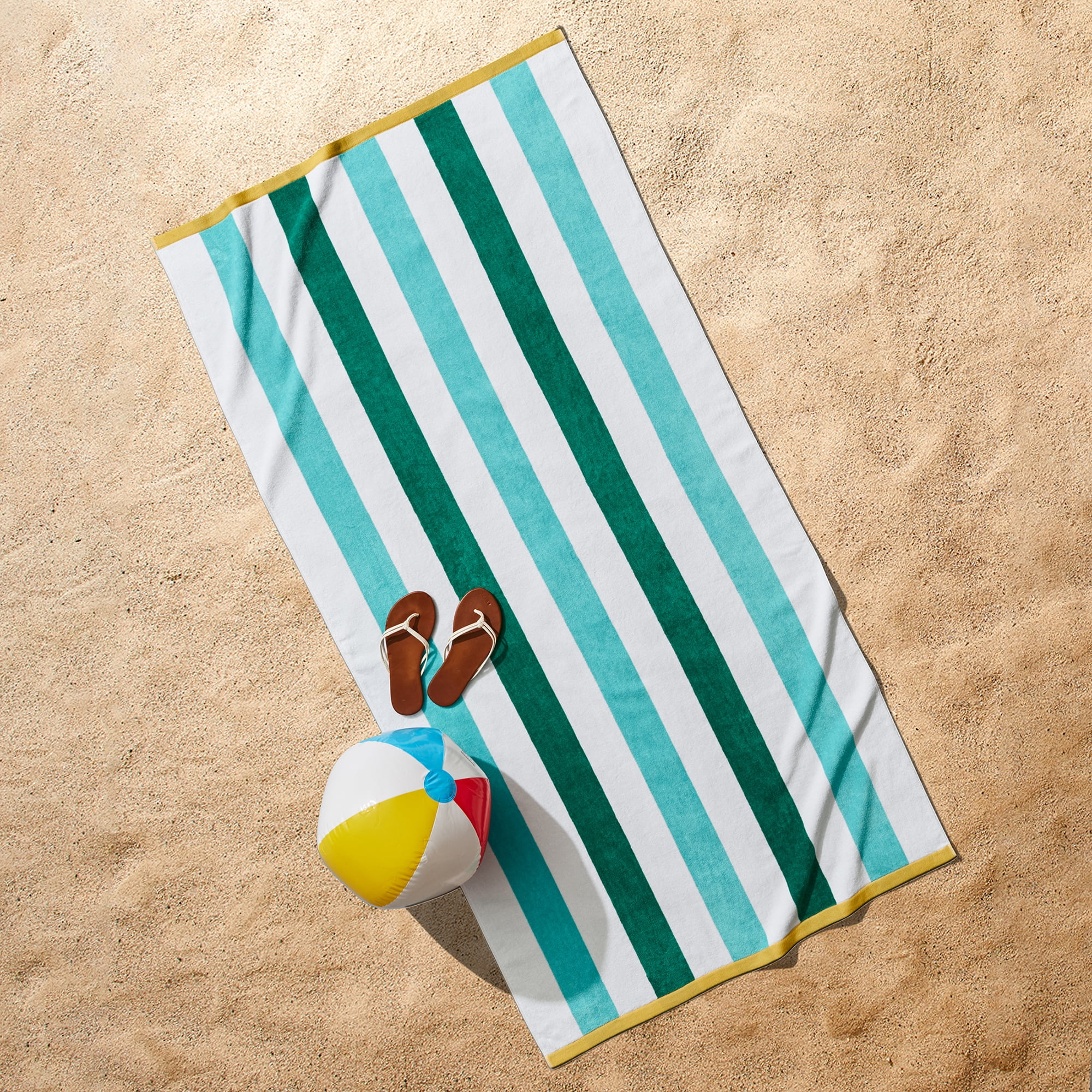 Better Homes & Gardens Beach Towel, Size 72" x 38", Green