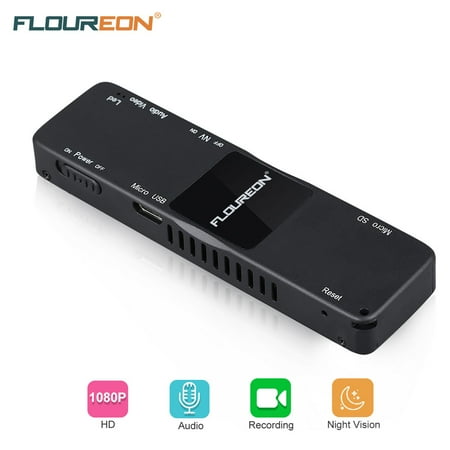 Mini Camera, FLOUREON 2.0 Mega Pixels Portable 1080P DV Recorder with Night Vision Video Audio Recording Motion Detection Recorder PC Web