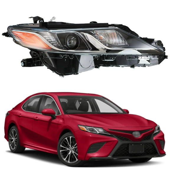 SEBLAFF Headlight Assembly Replacement for 2018 2019 2020 2021 Toyota Camry L LE SE LED Projector Right Passenger Side