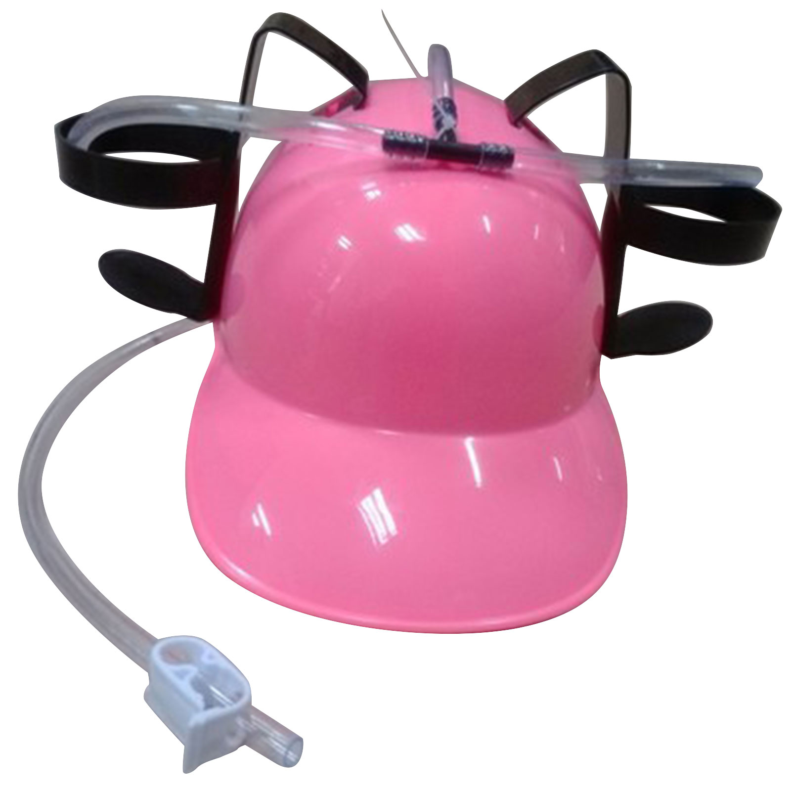 Drink Helmet with Long Straw, Can Holder Beverage Miner Hat Party Games