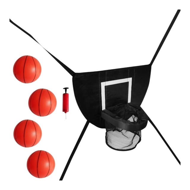 Juego de accesorios de aro de baloncesto de trampolín con 3 mini bola para inmersiones para niños Accesorios de trampolín para adultos