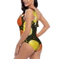 thumbnail image 4 of Goofa Orange Lemon Pattern Women's One Piece Swimsuits Tummy Control Bathing Suits Asymmetric One Shoulder Swimwear-Medium, 4 of 6