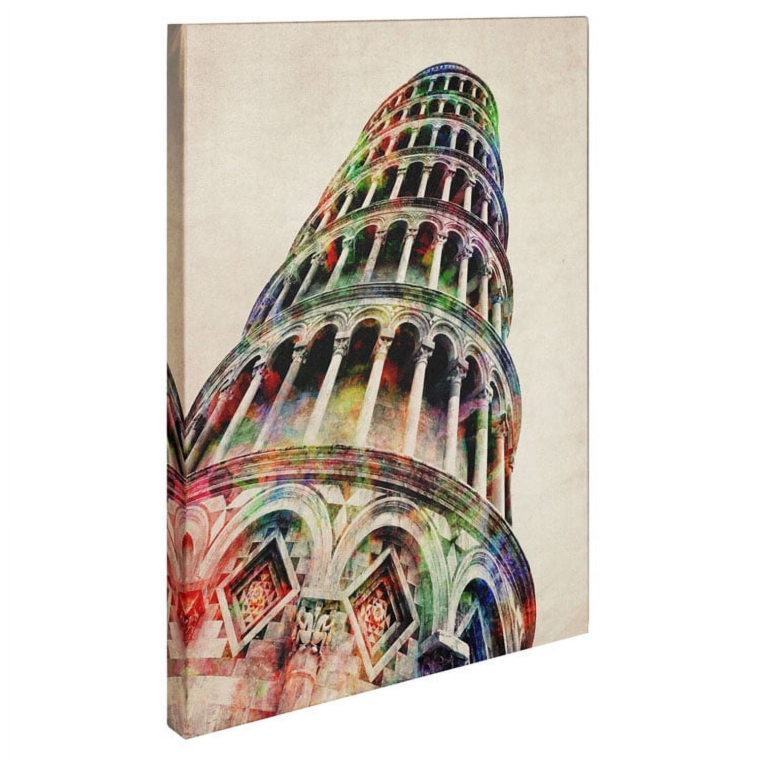 Trademark Art 'Leaning Tower Pisa' Canvas Art by Michael Tompsett