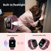 Blackview 1.91-inch Womens Smartwatch with Answer/Make Calls/100+ Sports Modes/Message Reminder/Waterproof,fits for Android Iphone Devices,Purple