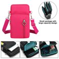 thumbnail image 4 of uds bolso para teléfono, cartera, bolso cruzado, bolsillos ligeros, brazalete deportivo, 19*10*6cm+17*9*5cm, rosa rojo, 4 of 6