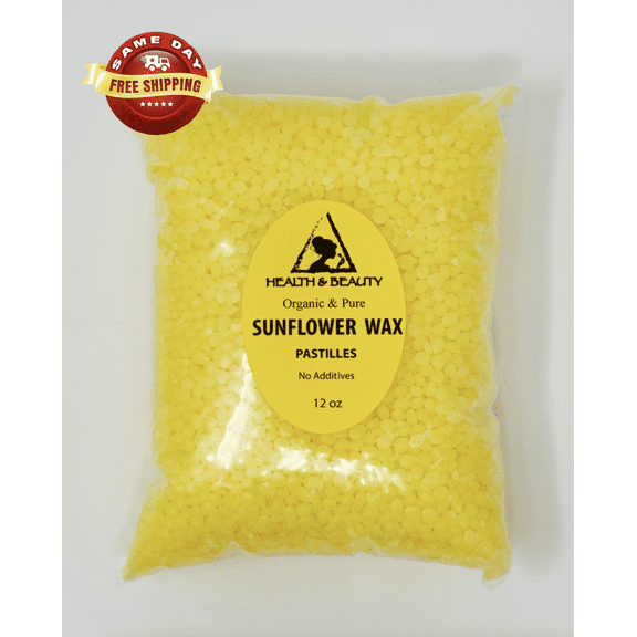 Sunflower Wax Organic Vegan 100% Pure Pastilles Beads 12 oz