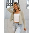 thumbnail image 4 of FOLUNSI Women's Long Sleeve Cropped Cardigans Sweaters Jackets Open Front Short Shrugs for Dresses, 4 of 9