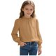 thumbnail image 5 of Crop Top Camisas de Manga Larga para las Mujeres Color Sólido Fleece Elástico de Manga Larga Puño Plegado Cuello Dulce Y Adorable Camisas de Niños para Niños Camisas de Manga Larga para Niños, 5 of 6