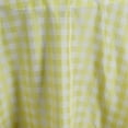 thumbnail image 2 of BalsaCircle 120" Round Gingham Checkered Polyester Tablecloth Yellow, 2 of 7