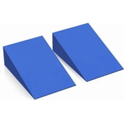 Foam Wedge Slant Board, 2-pcs Update Calf Stretcher, Squat Wedges for Yoga, Foot Rehabilitation and Stretching, and Physical Therapy - Blue