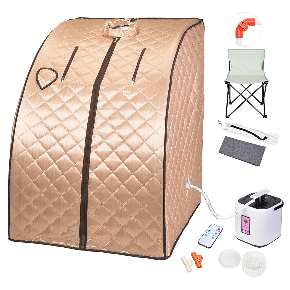 Yescom 2l Portable Steam Sauna Spa Full Body Sauna Tent Slim Home With Chair Remote Walmart Com Walmart Com