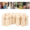 thumbnail image 3 of Muñeca de Madera, Interesante Linda Forma única Muñecas de Clavijas Brillantes para Adornos, 3 of 7