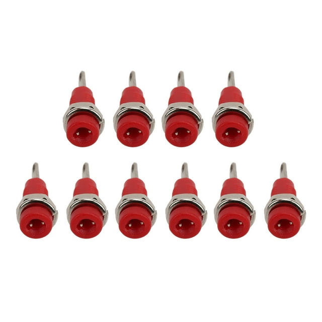 10Pcs J.40003 2mm Banana Socket Solder Panel Banana Jack Panel Socket Extended Post Plug Adapter for Electronic Instrument