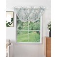 thumbnail image 2 of Waterfall Valances for Windows, Christmas Tree Kitchen Sheer Valance Curtains, White Xmas Snowflake Watercolor Rod Pocket Elegant Swag Valances for Living Room Bedroom, 47.2"x38.5", 2 Panel, 2 of 8