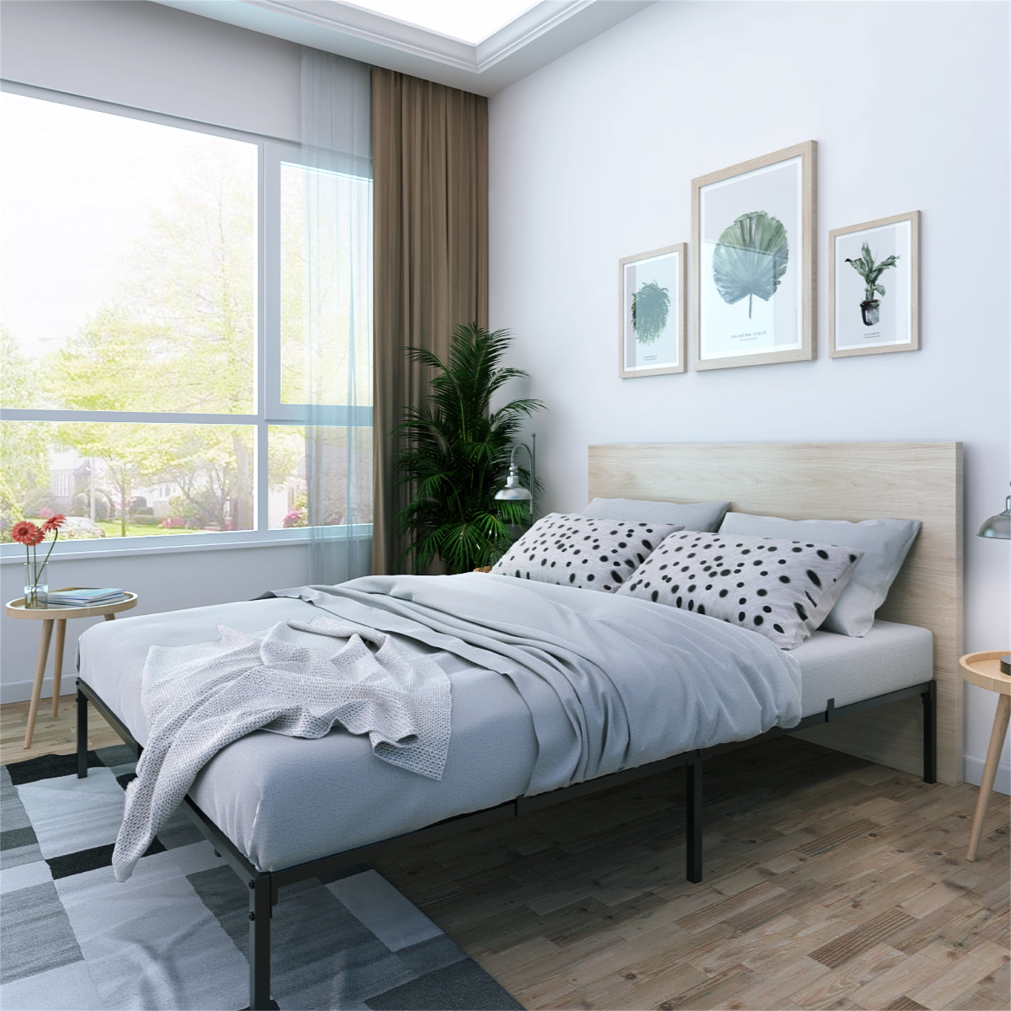 Spaco Queen Size Bed Frame Heavy Duty Metal Platform Bed Frame with 14" Large Under Bed Storage Space Spaco Queen Size Bed Frame Heavy Duty Metal Platform Bed Frame with 14" Large Under Bed Storage Space