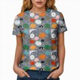 thumbnail image 6 of TOWED22 Halloween Shirts for Women Pumpkin Cat Graphic Tees Fall Crewneck Short Sleeve Costumes Autumn Party Graphic T-Shirt(Dark Gray,XL), 6 of 9