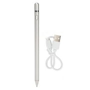 LaMaz Active Capacitive Stylus USB Charging Copper Tip Touch Screen Pen for Mobile Phone and Tablet Silver