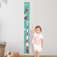 thumbnail image 2 of Children's Height Growth Chart Cartoon Pattern Canvas Height Chart Ruler Removable Wall Mounted Ruler Measurement Chart Suitable For Home Decoration Measuring Board Foldable Fencing Bracket Gauge, 2 of 4