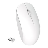 UHUYA Wireless Mouse 2.4G Wireless Mute Bluetooth Mouse Laptop Office Business Mouse White