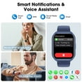 thumbnail image 3 of Mingdaln 2025 New 1.85-inch Men Women's Smartwatch with Answer/Make Calls/120+ Sport Modes/Message Reminder, IP68 Waterproof,Fitness Tracker fits for Android iPhone Devices（Blue）, 3 of 6