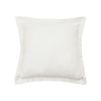 26" x 26" Ivory Preston 100% Cotton Euro Pillow Sham Machine Wash Bedding