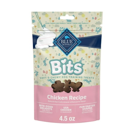 Blue Buffalo Easter Bits Soft & Chewy Dog Treats, Chicken, 4.5oz Bag