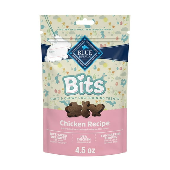 Blue Buffalo Easter Bits Soft & Chewy Dog Treats, Chicken, 4.5oz Bag