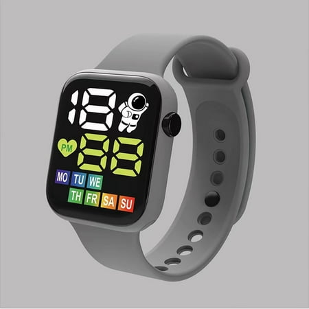 New for Fall! HIMIWAY Sweatshirt Dress Electronic Watches with Step Tracker for Children Durable and Rugged Smartwatch for Outdoor Adventures LED Electronic Waterproof Watch