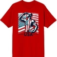 thumbnail image 3 of USA Athlete Adult Red Crew Neck Short Sleeve Tee-Medium, 3 of 4