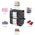 thumbnail image 4 of Foldable Clothes Storage Bags Clothes Organizer Bin with Clear Windows for Clothes Bedding Leopard and Flying Feathers, 4 of 6
