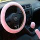 thumbnail image 3 of Funda para volante de coche, funda para palanca de cambios y freno de mano, protector decorativo, cuello de felpa súper grueso y cálido, suave, negro y rosa, para mujer y hombre., 3 of 5