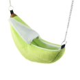 thumbnail image 3 of Cama para hámster de plátano, hamaca para animales pequeños, cama cálida, jaula para casa, nido, accesorios para hámster, planeador del azúcar, hámster, pájaro pequeño, mascota (verde + Ye, 3 of 5