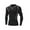 Black, variant on Mens Long/Short Sleeve Compression Shirts Athletic Sport T-Shirt Base Layer Top Workout Undershirt Running Vest for Gym Black L