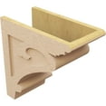 thumbnail image 5 of 9"W x 18"D x 18"H Classic Mayflower Rough Cedar Woodgrain TimberThane Corbel, Primed Tan, 5 of 6