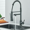 thumbnail image 3 of Senlesen Matte Black Kitchen Faucet Sink Single Handle Pull Down Sprayer Swivel Tap, 3 of 14