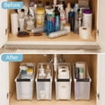 thumbnail image 3 of Rolling Slim Household Storage Bin with Handle, 3 of 6