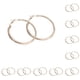 thumbnail image 3 of Sonducket 1 par de pendientes para niña, pendientes decorativos de oro rosa para mujer, regalo para Amiga, círculo liso, decoración para Type1 NO1, 3 of 6