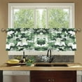 thumbnail image 4 of Yayeee Kitchen Curtains Tier Set of 2 Light Filtering 57"x24" Over Sink Window Panels, Army Green Camouflage Pattern, 4 of 7