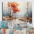 thumbnail image 2 of Designart "Canada Orange Autumn Euphony VII" Landscapes Metal Art Print, 2 of 5