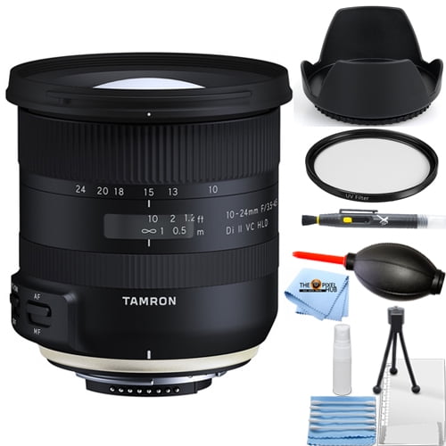 Tamron 10 24mm F 3 5 4 5 Di Ii Vc Hld Lens For Nikon F Essential Bundle With Tulip Hood Lens Uv Filter Cleaning Pen Blower Microfiber Cloth And Cleaning Kit Walmart Com Walmart Com